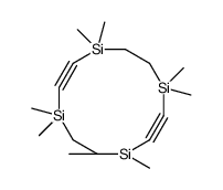1,1,4,4,7,7,10,10-octamethyl-1,4,7,10-tetrasilacyclododeca-5,11-diyne结构式