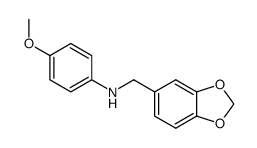 N-benzo[1,3]dioxol-5-ylmethyl-4-methoxy-aniline结构式