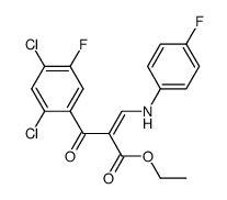ethyl 2,4-dichloro-5-fluoro-α-[[(4-fluorophenyl)amino]methylene]-β-oxobenzenepropanoate结构式