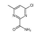 4-chloro-6-methylpyrimidine-2-carboxamide Structure
