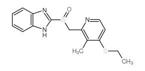 2-[(4-ethylsulfanyl-3-methylpyridin-2-yl)methylsulfinyl]-1H-benzimidazole Structure