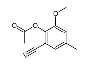 2-acetoxy-3-methoxy-5-methyl-benzonitrile结构式