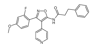 3-(2-Fluoro-4-methoxyphenyl)-5-(3-phenylpropionylamino)-4-(4-pyridyl)isoxazole结构式