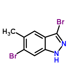 3,6-Dibromo-5-methyl-1H-indazole结构式
