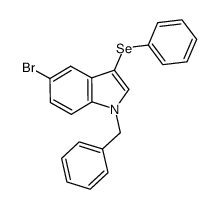 1-benzyl-3-phenylseleno-5-bromo-1H-indole Structure
