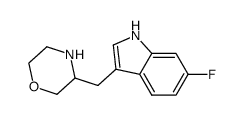 6-fluoro-3-(morpholin-3-ylmethyl)-1H-indole结构式