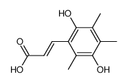 2,5-dihydroxy-3,4,6-trimethyl-trans()-cinnamic acid Structure