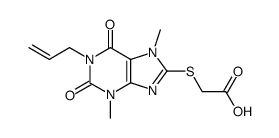 (1-allyl-3,7-dimethyl-2,6-dioxo-2,3,6,7-tetrahydro-1H-purin-8-ylmercapto)-acetic acid结构式