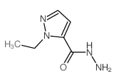 1-乙基-1H-吡唑-5-碳酰肼结构式