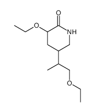 3-ethoxy-5-(β-ethoxy-isopropyl)-piperidin-2-one结构式