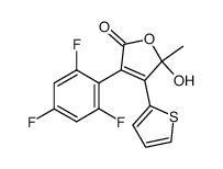 5-hydroxy-5-methyl-4-thiophen-2-yl-3-(2,4,6-trifluorophenyl)-5H-furan-2-one Structure