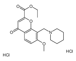 ethyl 7-methoxy-4-oxo-8-(piperidin-1-ylmethyl)chromene-2-carboxylate,dihydrochloride Structure