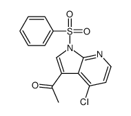 1-[4-氯-1-(苯磺酰基)-1H-吡咯并[2,3-b]3-吡啶基]-乙酮结构式