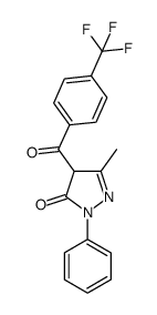 5-methyl-2-phenyl-4-(4-(trifluoromethyl)benzoyl)-2,4-dihydro-3H-pyrazol-3-one Structure