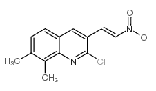 E-2-CHLORO-7,8-DIMETHYL-3-(2-NITRO)VINYLQUINOLINE结构式