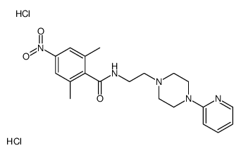 2,6-dimethyl-4-nitro-N-[2-(4-pyridin-2-ylpiperazin-1-yl)ethyl]benzamide,dihydrochloride结构式