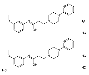 N-(3-methoxyphenyl)-3-(4-pyridin-2-ylpiperazin-1-yl)propanamide,hydrate,tetrahydrochloride Structure