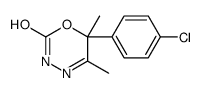 6-(4-chlorophenyl)-5,6-dimethyl-3H-1,3,4-oxadiazin-2-one结构式