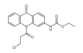 2-Carbethoxyamino-5-oxo-10-(β-chloropropionyl)phenothiazine结构式