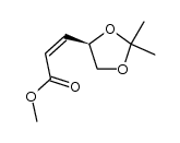 (Z)-(-)-methyl 3-((R)-2,2-dimethyl-1,3-dioxolan-4-yl)acrylate结构式