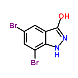 5,7-Dibromo-1,2-dihydro-3H-indazol-3-one structure