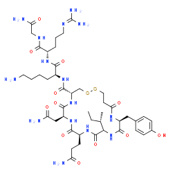 vasotocin, 1-deamino-7-Lys-8-Arg-结构式