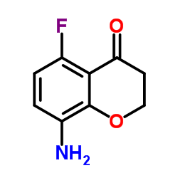 8-Amino-5-fluoro-2,3-dihydro-4H-chromen-4-one结构式