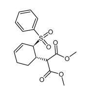 dimethyl (trans-2-(phenylsulfonyl)cyclohex-3-en-1-yl)malonate结构式