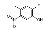 2-氟-4-甲基-5-硝基苯酚结构式