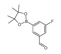 3-fluoro-5-(4,4,5,5-tetramethyl-1,3,2-dioxaborolan-2-yl)benzaldehyde Structure