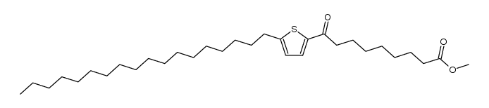 methyl 9-(5-octadecylthiophen-2-yl)-9-oxononanoate结构式