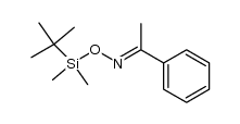 acetophenone O-(tert-butyldimethylsilyl) oxime Structure