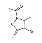 2-acetyl-4-bromo-3-methylisoxazol-5(2H)-one Structure