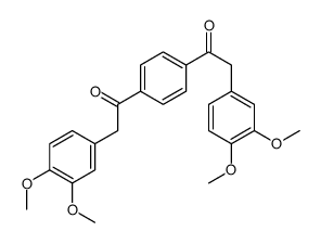 2-(3,4-dimethoxyphenyl)-1-[4-[2-(3,4-dimethoxyphenyl)acetyl]phenyl]ethanone结构式