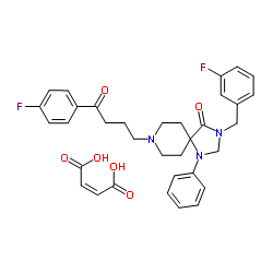 3-(3-Fluorobenzyl)-8-[4-(4-fluorophenyl)-4-oxobutyl]-1-phenyl-1,3,8-triazaspiro[4.5]decan-4-one (2Z)-2-butenedioate (1:1) Structure