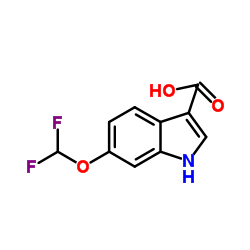 6-(Difluoromethoxy)-1H-indole-3-carboxylic acid结构式