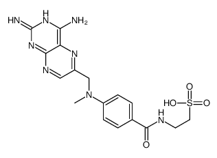 2-[[4-[(2,4-diaminopteridin-6-yl)methyl-methylamino]benzoyl]amino]ethanesulfonic acid结构式