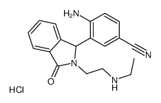 4-amino-3-[2-[2-(ethylamino)ethyl]-3-oxo-1H-isoindol-1-yl]benzonitrile,hydrochloride Structure