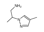 2-(4-methyl-1H-pyrazol-1-yl)-1-propanamine(SALTDATA: HCl)结构式