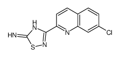 3-(7-Chloro-2-quinolinyl)-1,2,4-thiadiazol-5-amine结构式