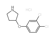 3-(3,4-Dichlorophenoxy)pyrrolidine hydrochloride结构式