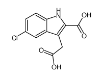 3-(羧甲基)-5-氯-1H-2-吲哚甲酸结构式