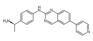 (R)-N-(4-(1-aminoethyl)phenyl)-6-(pyridin-4-yl)quinazolin-2-amine结构式