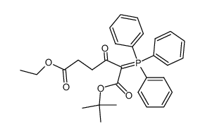 t-butyl 5-ethoxycarbonyl-3-oxo-2-(triphenylphosphoranylidine)-pentanoate结构式
