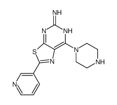 7-piperazin-1-yl-2-(3-pyridyl)thiazolo[5,4-d]pyrimidin-5-amine Structure