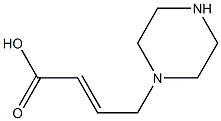 4-(1-哌嗪基)-2-丁烯酸结构式