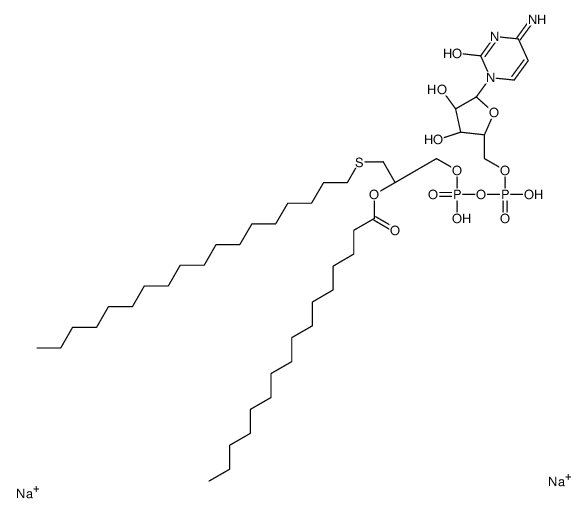 ara-CDP-1-S-octadecyl-2-O-palmitoyl-1-thioglycerol结构式