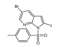 5-bromo-2-iodo-1-(4-methylphenyl)sulfonylpyrrolo[2,3-b]pyridine Structure
