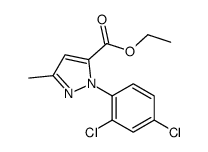 ethyl 2-(2,4-dichlorophenyl)-5-methylpyrazole-3-carboxylate结构式