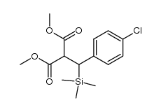 dimethyl 2-((4-chlorophenyl)(trimethylsilyl)methyl)malonate Structure